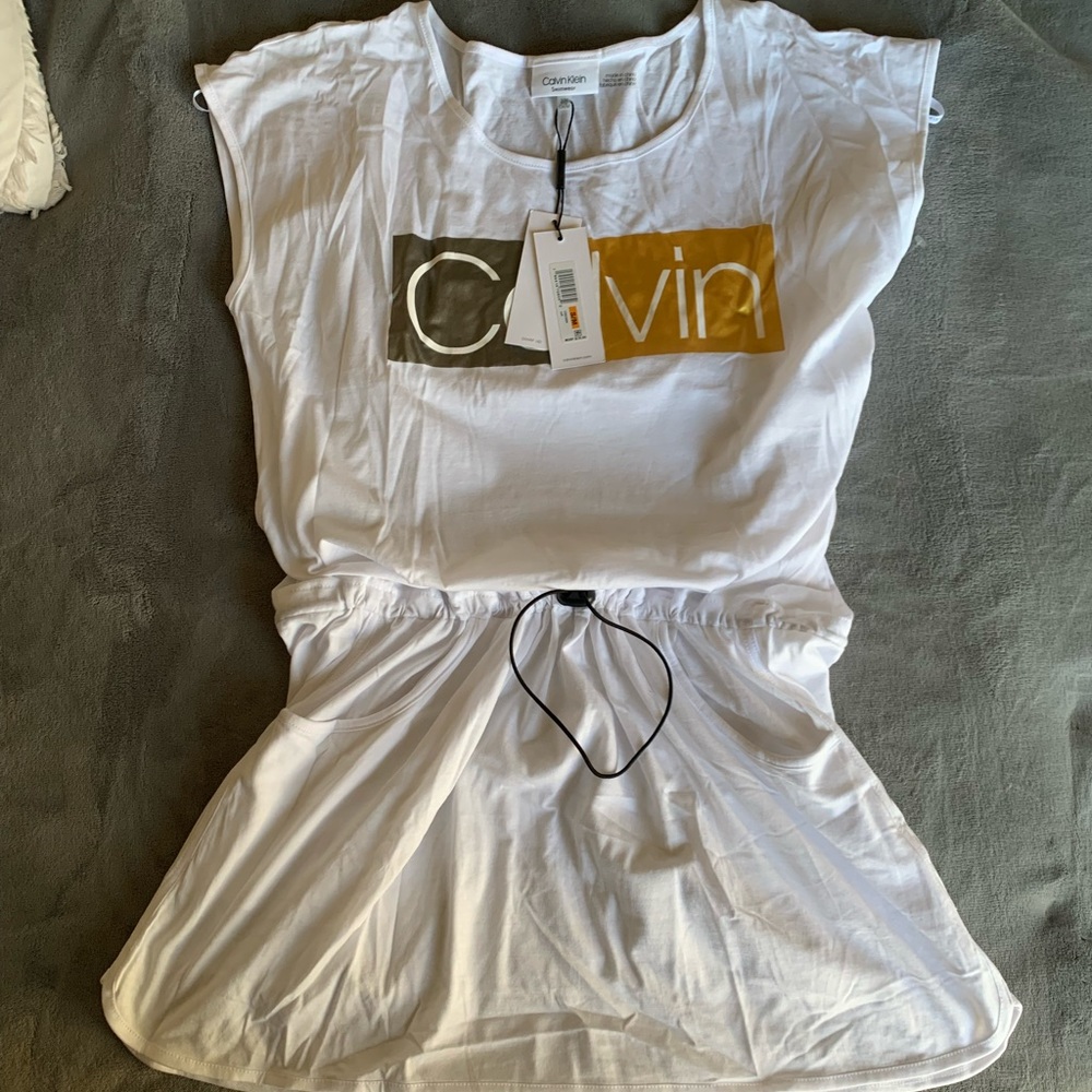 Calvin Klein adjustable waist swim coverup